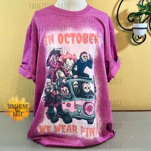 NEW ADULT LARGE Unisex Tee "We Wear Pink in October" Cancer Awareness